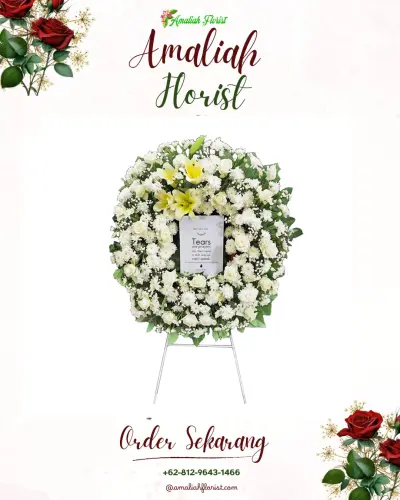 Krans Bunga Duka Cita di Ampenan Selatan